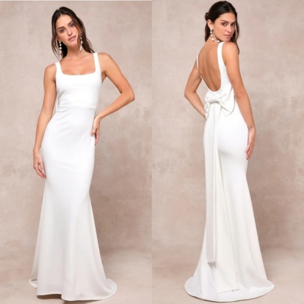 Lulu's Elegant White Wedding Dress